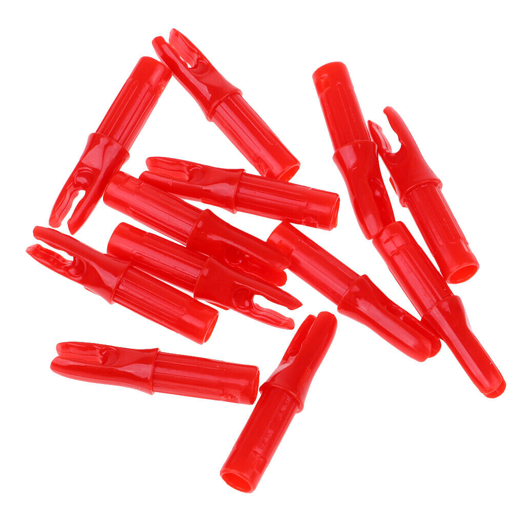 12 Arrow nock archery plastic nock 6.2mm for hunting bow red