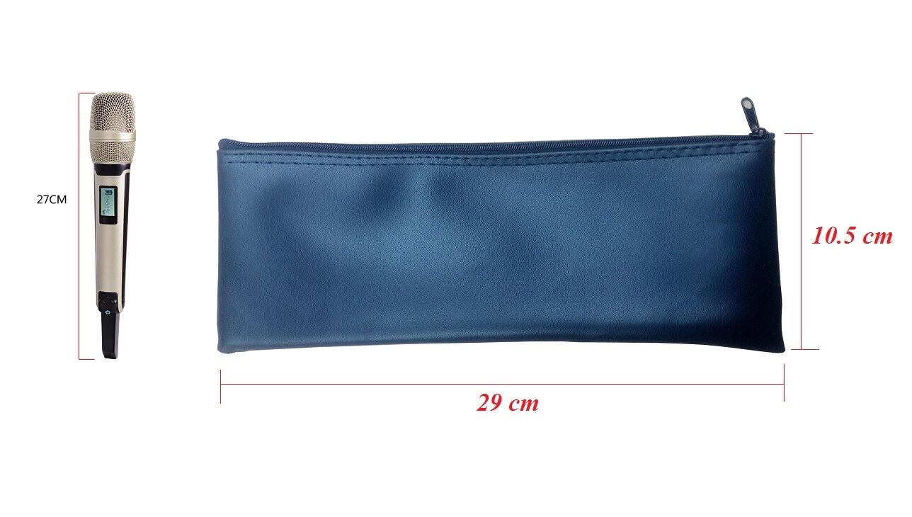Zipper Microphone Bag Pouch for Sennheiser Wireless Handheld mics 4.5"x11.6"
