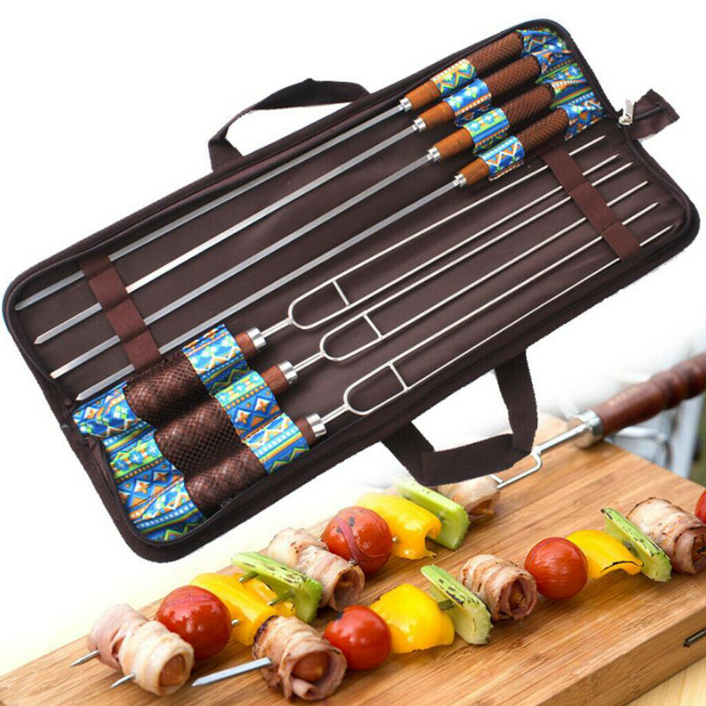 7-in-1 Stainless Steel Barbecue Skewer Traveling