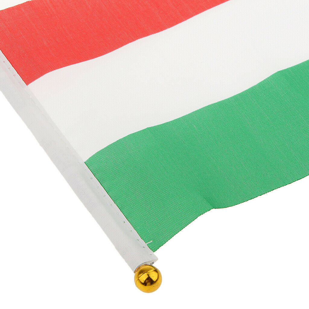 Hungary Hand Waving National Country Flag 14 x 21cm Pack of 12