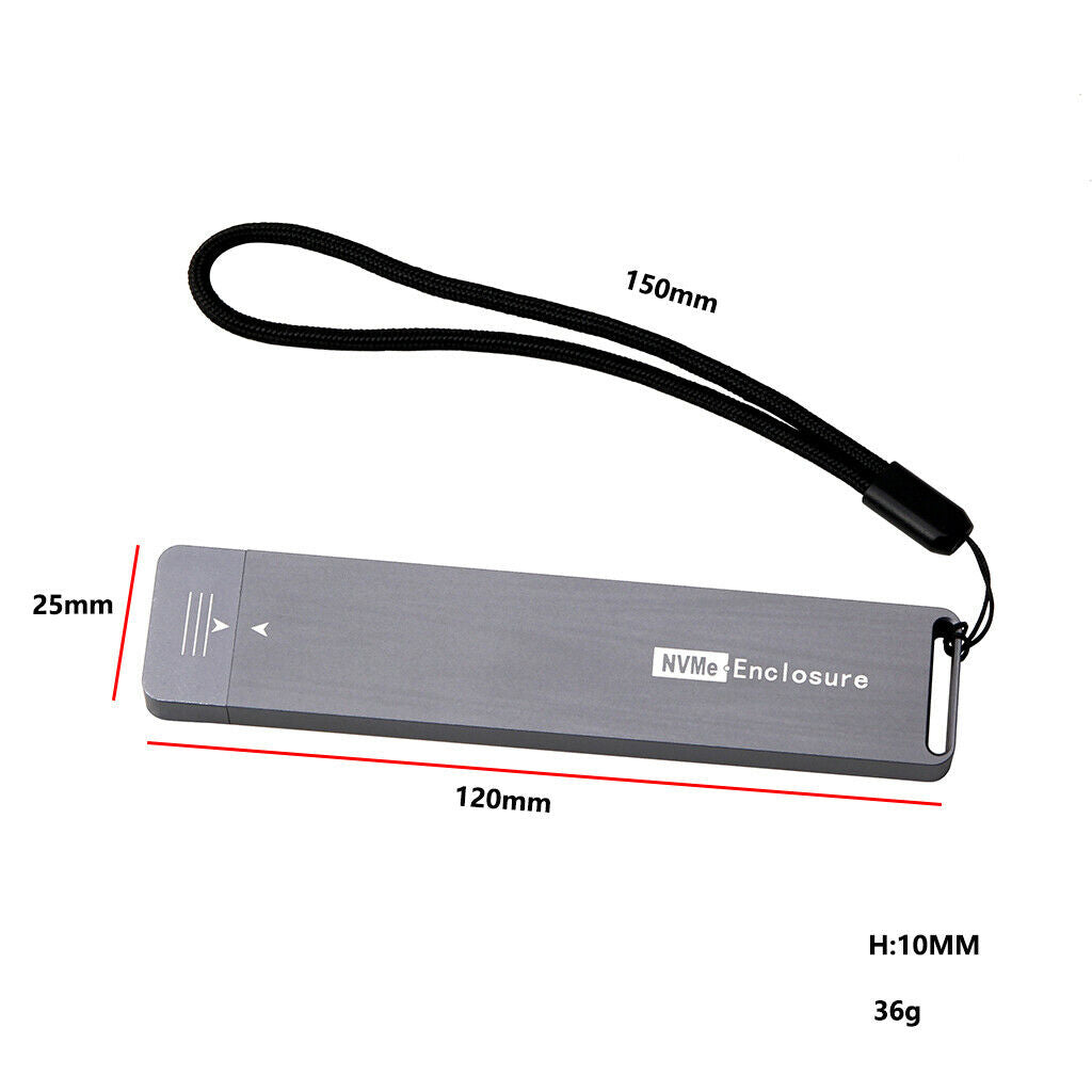 M2 NVMe SSD Case Enclosure M.2 PCI-e SSD to USB3.0 USB3.1 External SSD Box new