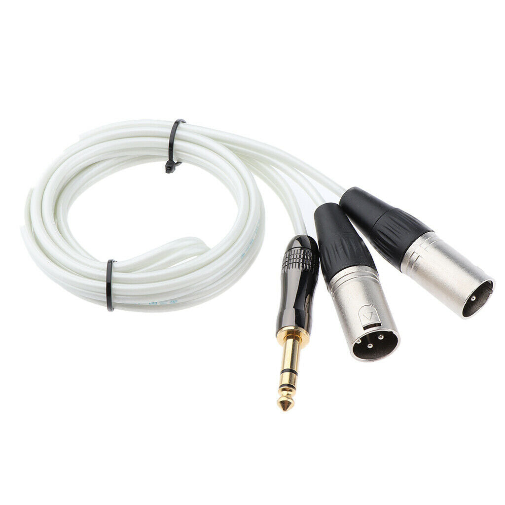 6.35mm to XLR Male TRS Connector Cables for 150cm Double Male Stereo Audio