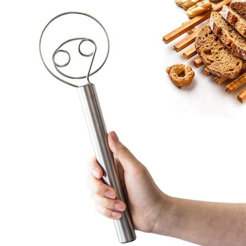 Danish Whisk with 2 Eye Design Stainless Steel Easy to Use and Clean No NeedL2T9