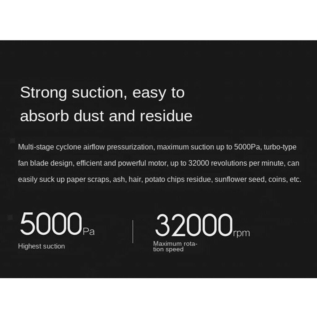 Car Vacuum Cleaner Low Noise Car Cleaning Parts Auto Cleaning for Hair