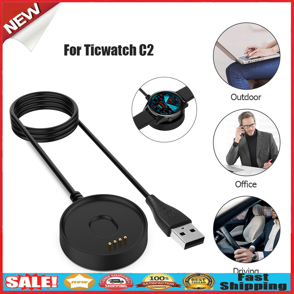 Smart Watch USB Fast Charging Cradle Dock Cable Replacement for Ticwatch C2 @