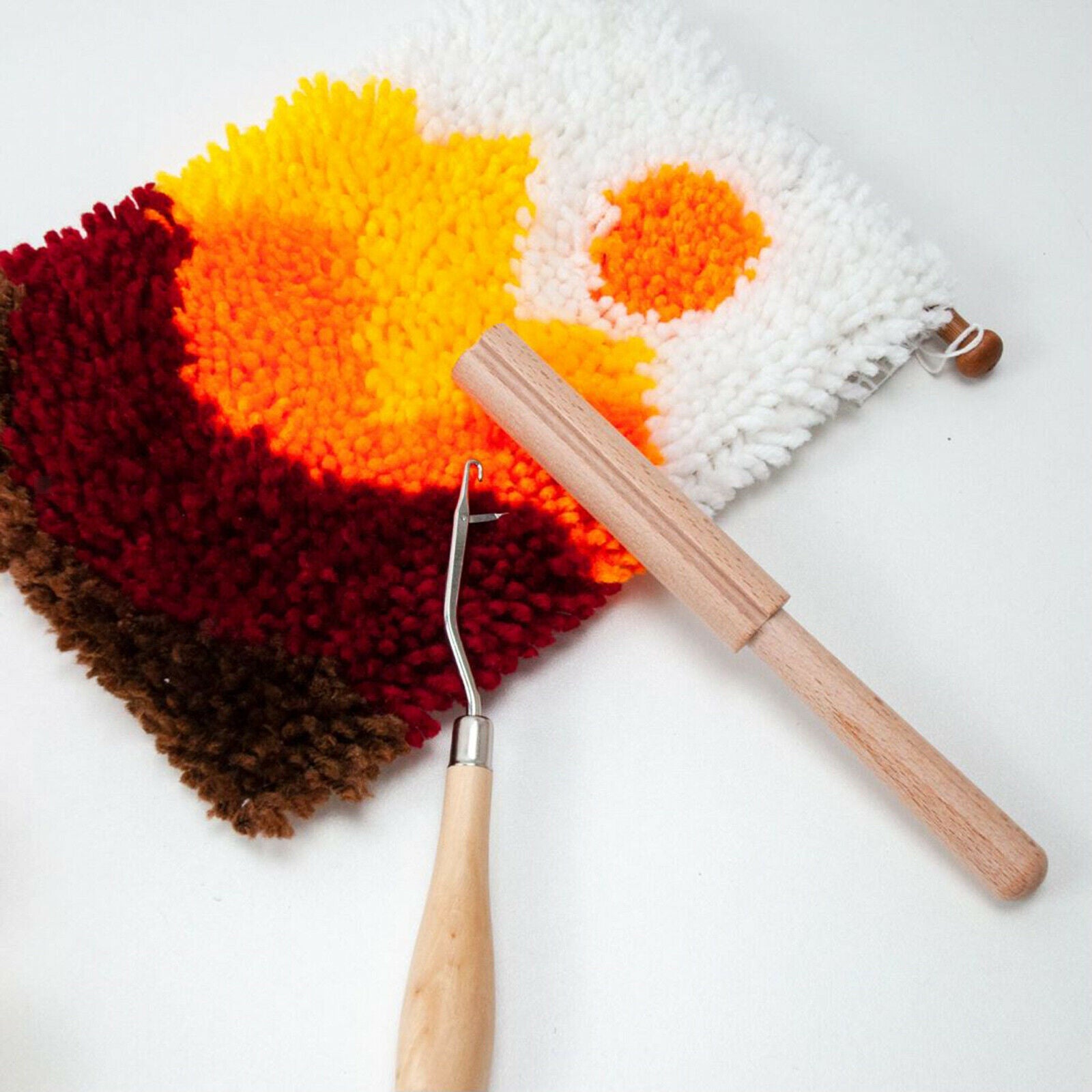 12pcs Latch Hook Rug Yarn Kits Needlecraft Supplies Crochet Equipment Kit
