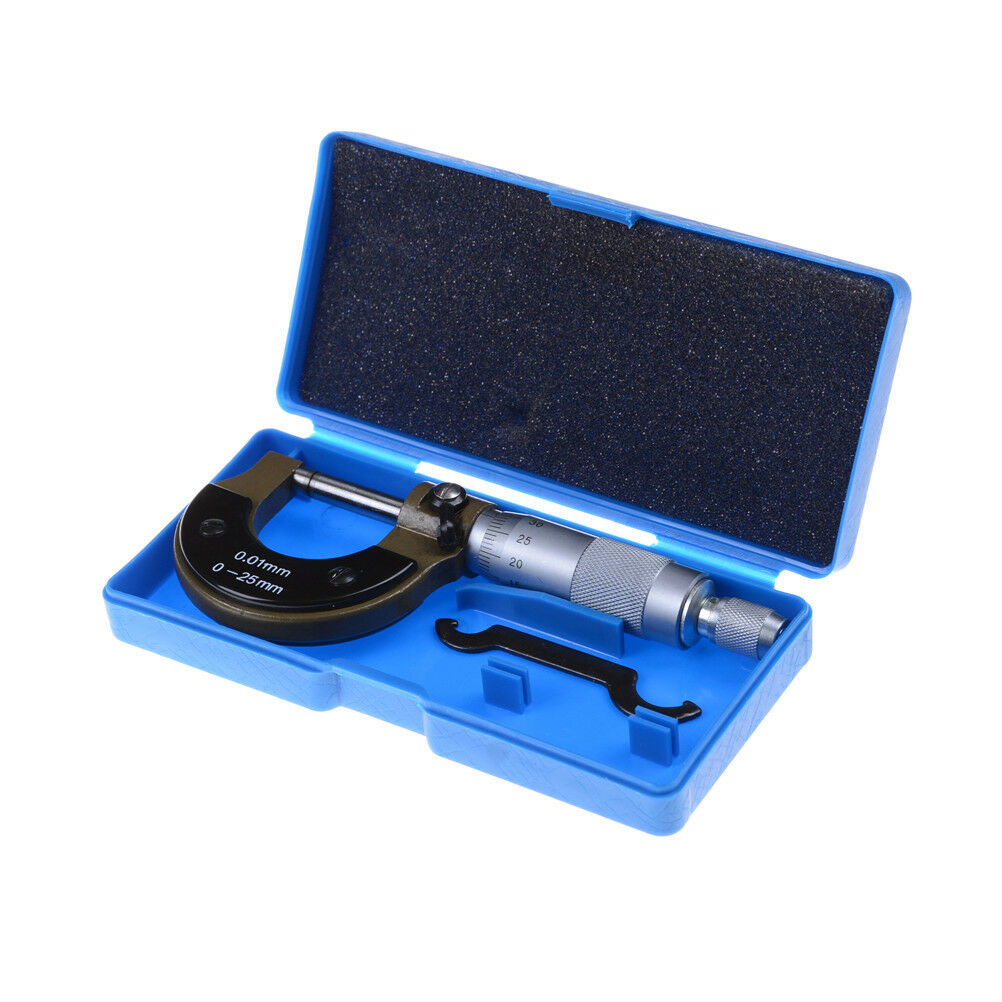 0-25mm 0.01mm Gauge Outside Metric Micrometer Tool With Metal Caliper Tool I_ WF