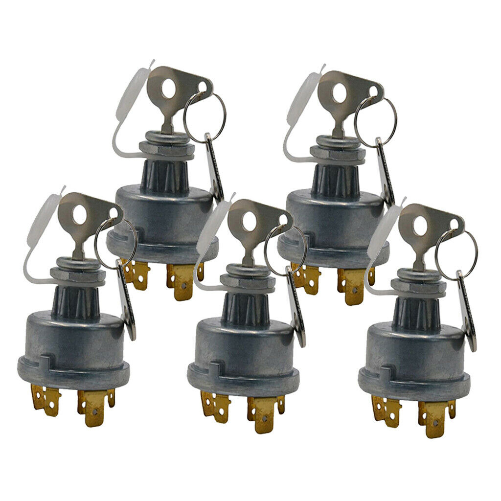 5x Metal Front Tractor Ignition Switch with 2 Key for Lucas 35670 128SA