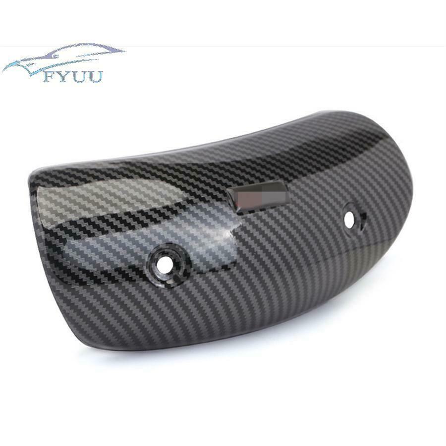 Motorcycle Universal Exhaust Protector Heat Hot Shield Cover Carbon Fiber Look