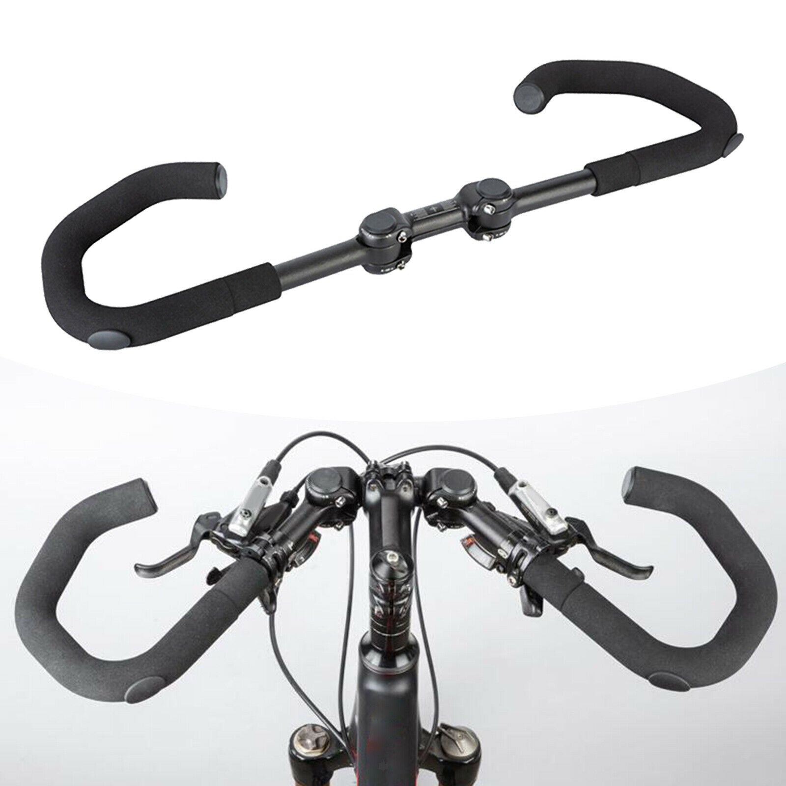 Folding Mountain Bike Butterfly Handlebars Long Distance Cycling Rest Bar