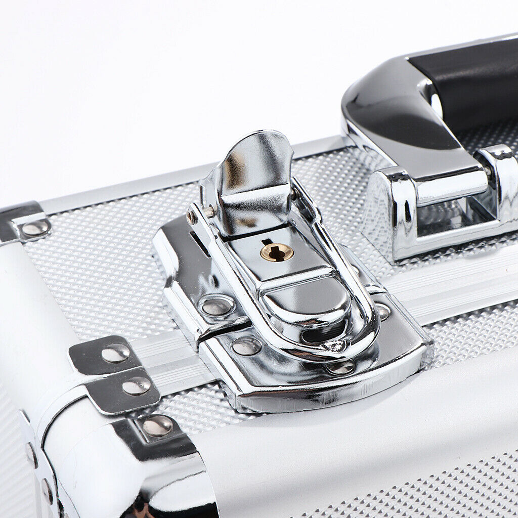 Aluminium Hairdressing Salon Lock Box Hair Stylists Tool Carry Case White
