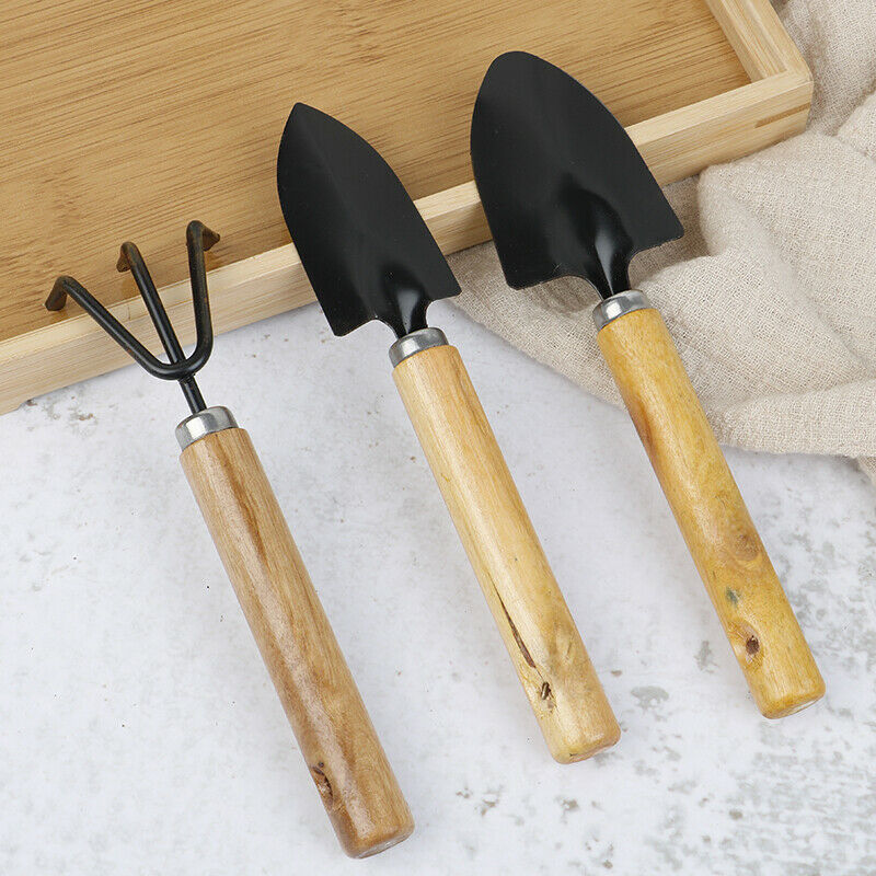 3PCS/Set Mini Garden Shovels Claw Tool with Wooden Handles DIY Garden Han.l8
