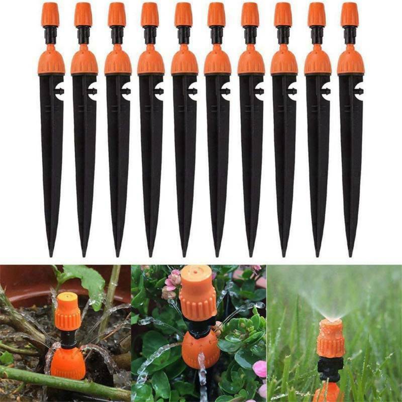 10X Lawn Garden Auto Watering Spray Sprinkler Misting Nozzle Irrigation System
