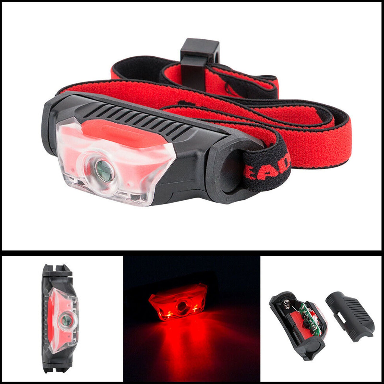 LED Mini Headlamp Headlight Head Lamp Light IPX-5 Torch Flashlight 4 Modes