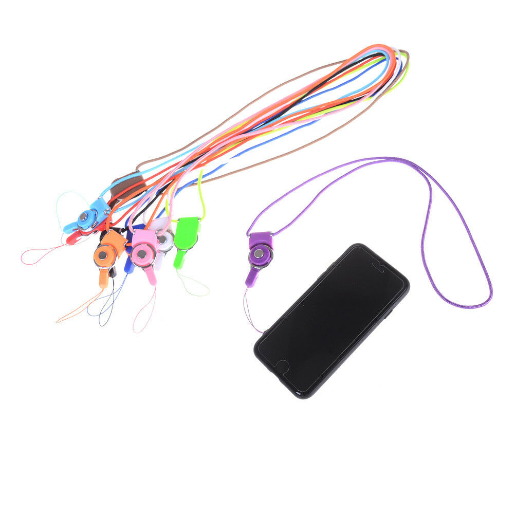 2pcs Candy Colour Cellphone String Lanyard Cord Anti-Drop Phone StrapS.DD