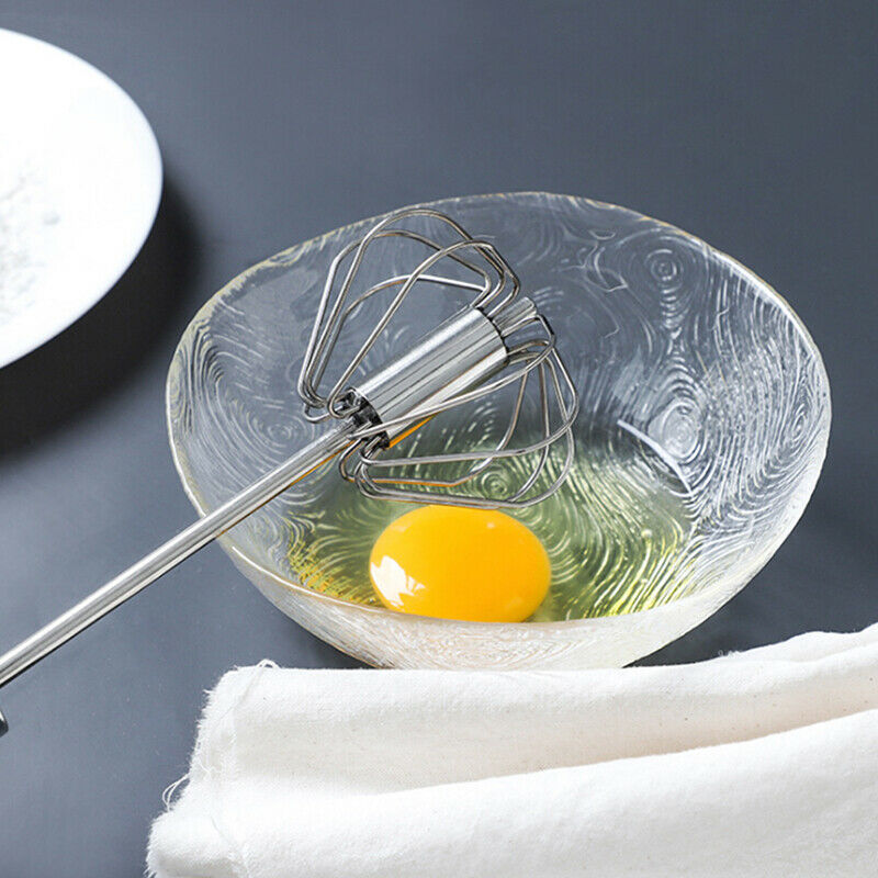 Manual Pressure Semi-automatic Mixer Egg Beater Rotating Stainless Steel .l8