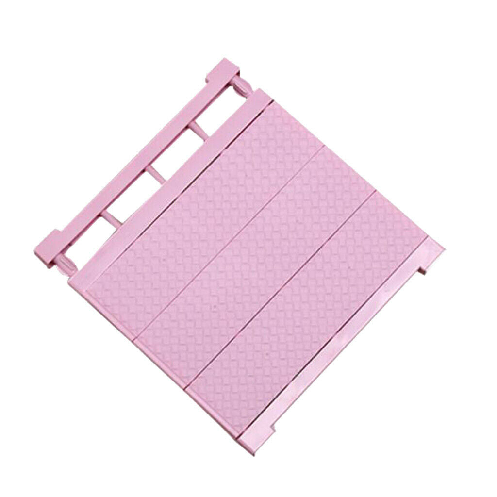 Expandable Shelf Closet Organizer Storage Adjustable Rack Rod Pink 38-55cm