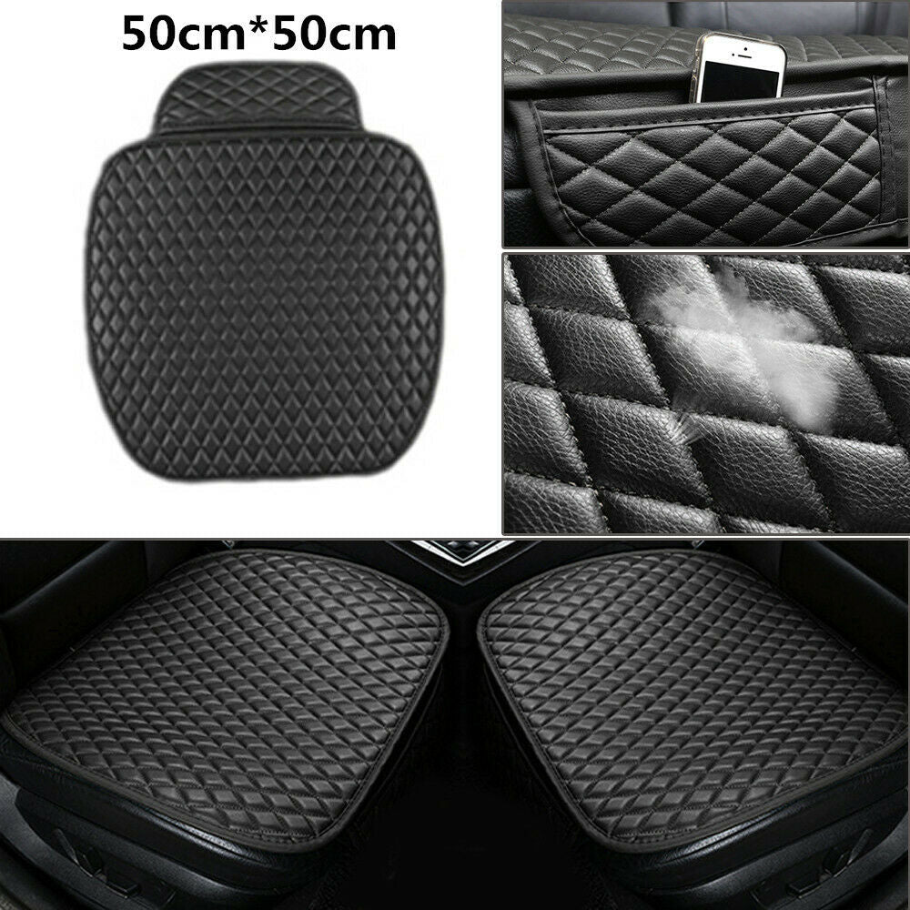 Car Front Seat Cover PU Leather Pad Mat Chair Cushion Full Surround anti-slide