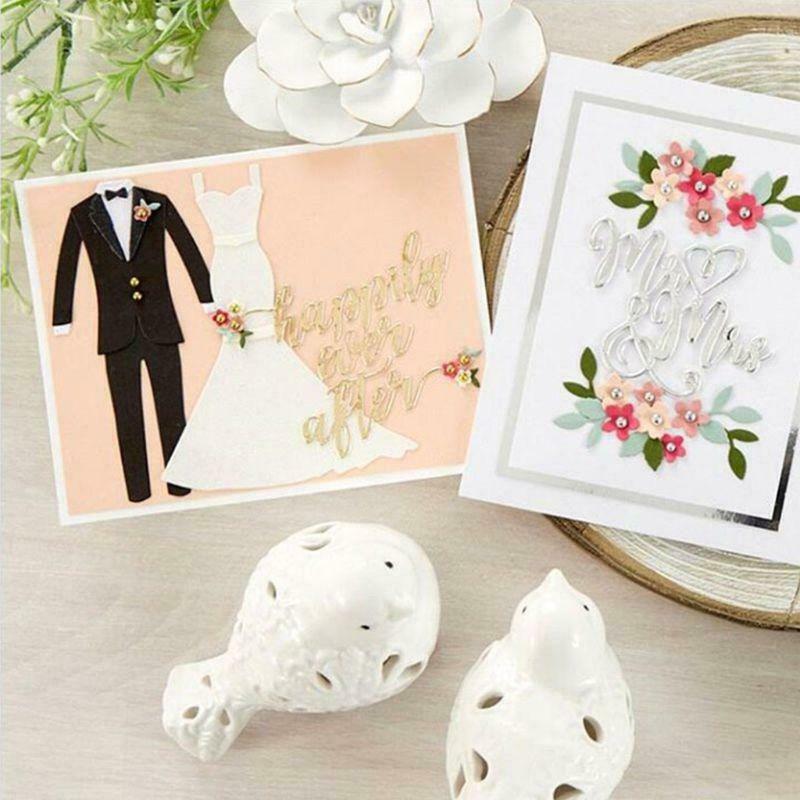 Diycraft Metal Paper Cutting Dies Cut Die Mold Bride And Groom Wedding Dress
