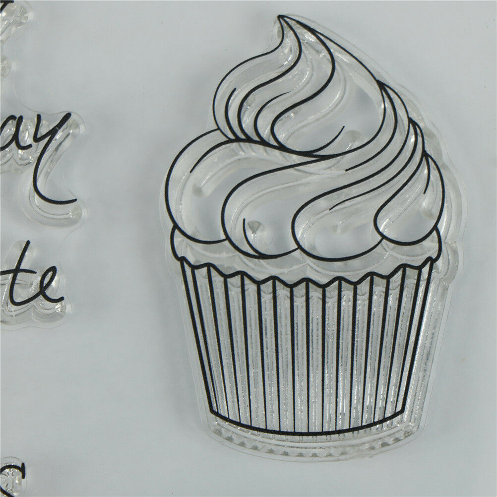 Happy birthday cake stamps seal scrapbooking album card decor diary diy cr.l8