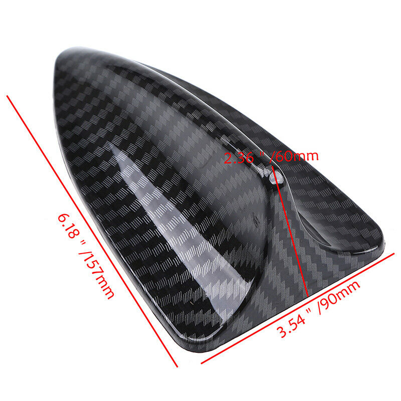 Universal Car Auto Shark Fin Roof Antenna Carbon Fiber Style Exterior Decorative