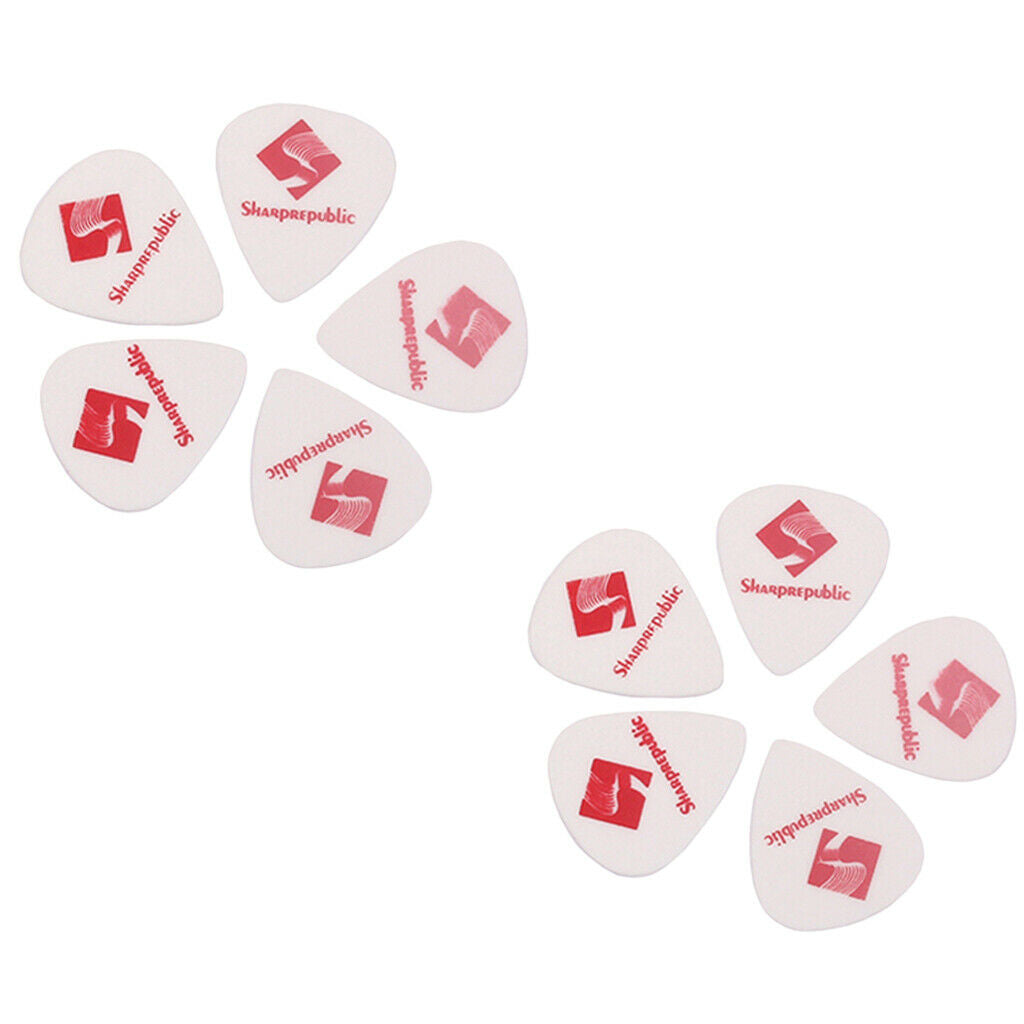 10pcs Guitar Picks Smooth ABS Custom Plectrum for Electric Ukelele Guitar