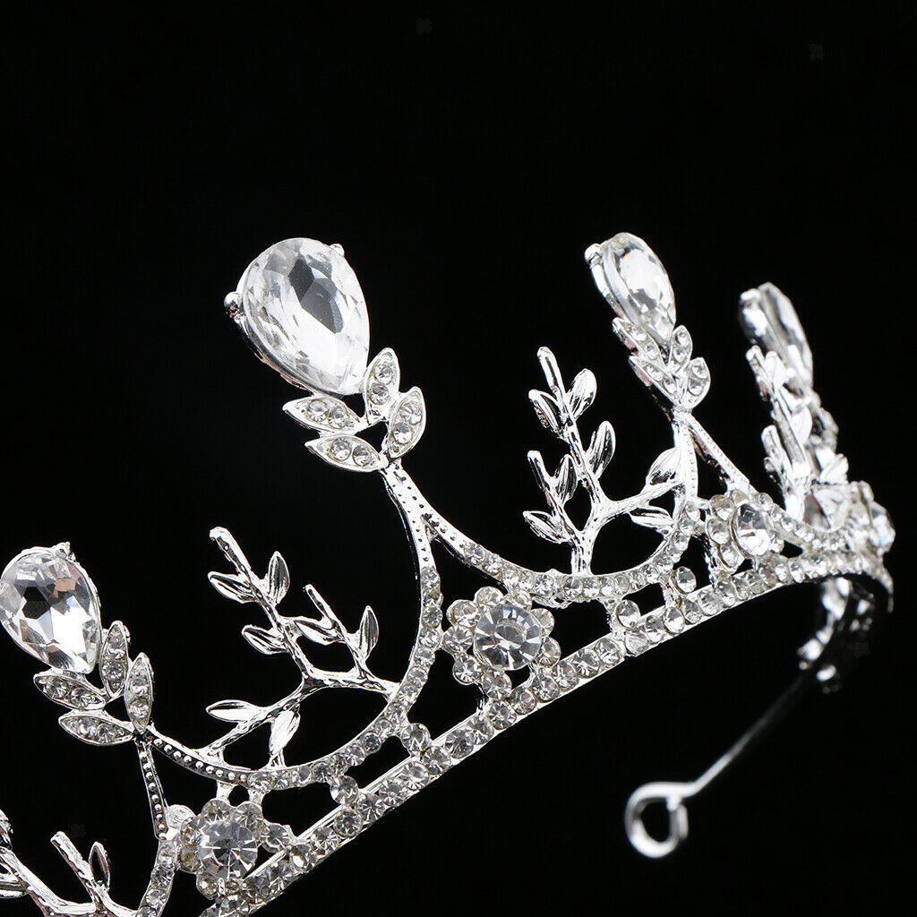 Bridal Crystal Rhinestone Leaves Tiara Crowns Hairband Wedding Hair Decor