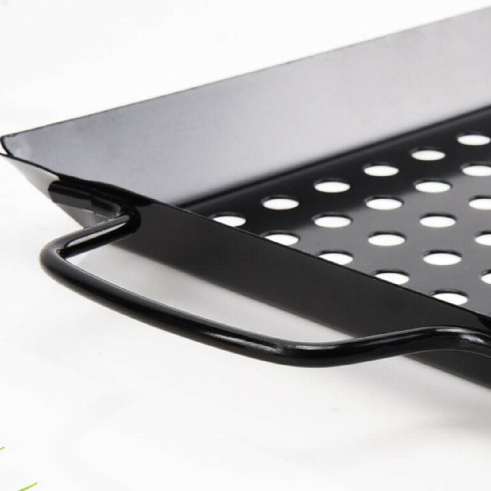 Large Non Stick BBQ Pans Grill Basket Carbon Steel Wok Grill Vegetables