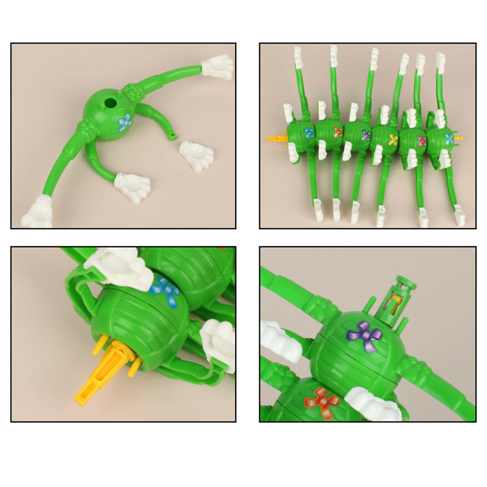 Electric Green Smile Caterpillar Balance Board Game Wiggle Toys Games Props