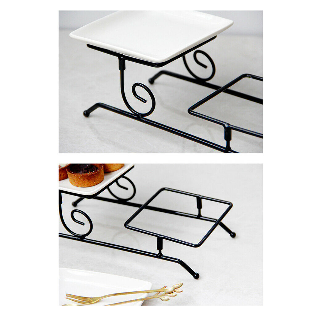 2X Retro Wedding Dessert Table Cupcake Stand Candy Pie Plate Shelf Ornaments