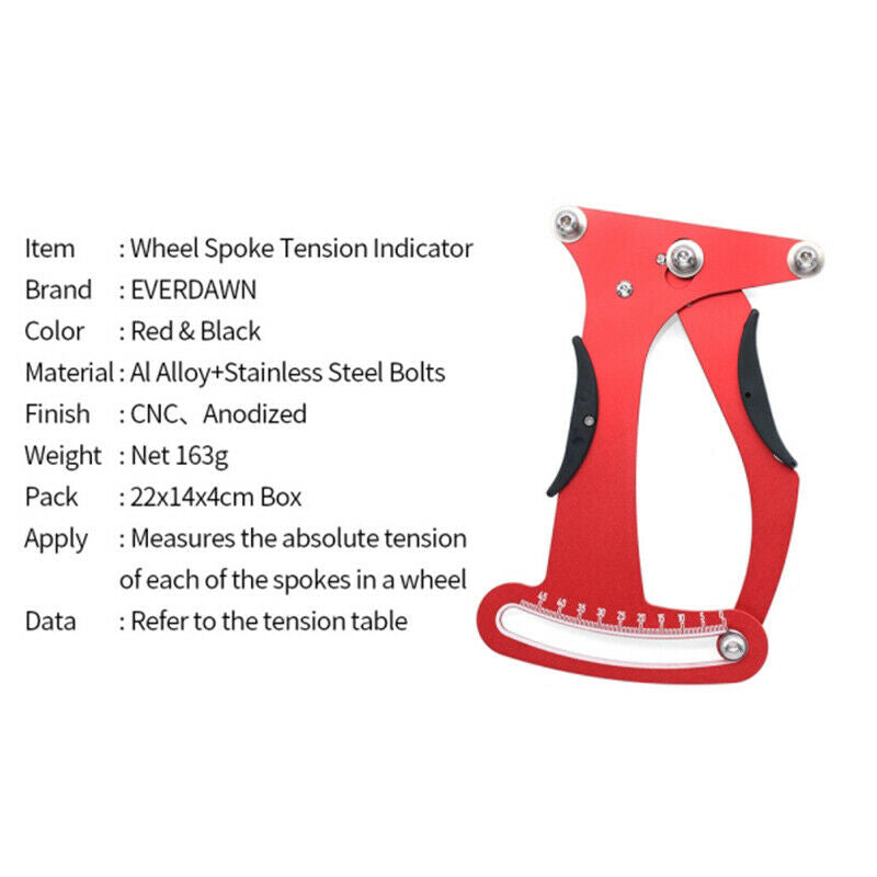 Road Bicycle Indicator Meter Tensiometer Spoke Tension Wheel Repair Tool Cycl SJ