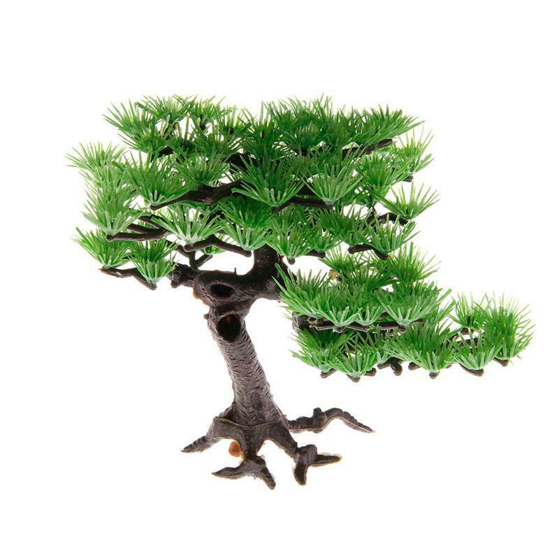 Aquarium Artificial Plants Plastic Pine Fish Tank Accessories Bonsai Decoration