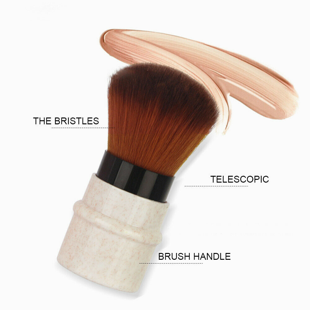 Marble Texture Stretch Powder Concealer Blush Blending Brush Pink+Blue