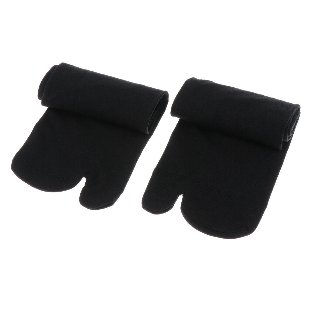 2 Pair Tabi Socks Breathable Men's Slipper Clogs Socks - Gray + Black