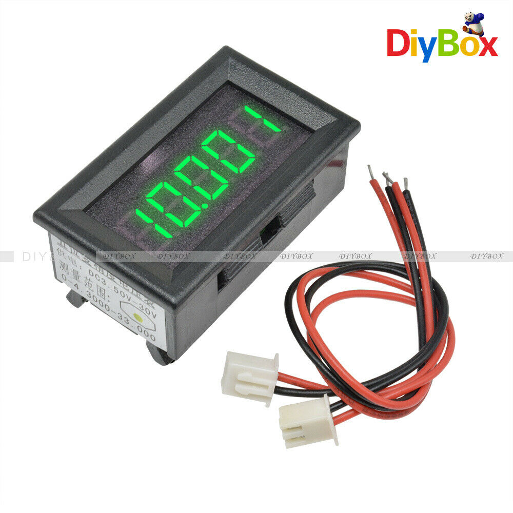 Green LED 5 Digit DC 0-4.3000-33.000VDigital Voltmeter Voltage Meter Car Panel D