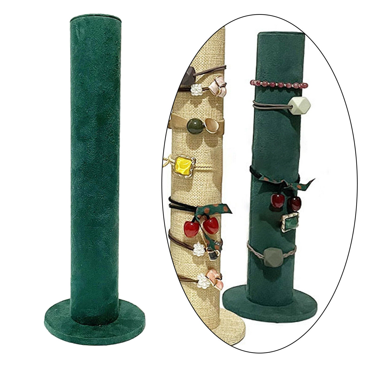 Velvet Jewelry Bracelet Display Rack Bar Hair Band Holder Tower Organizers