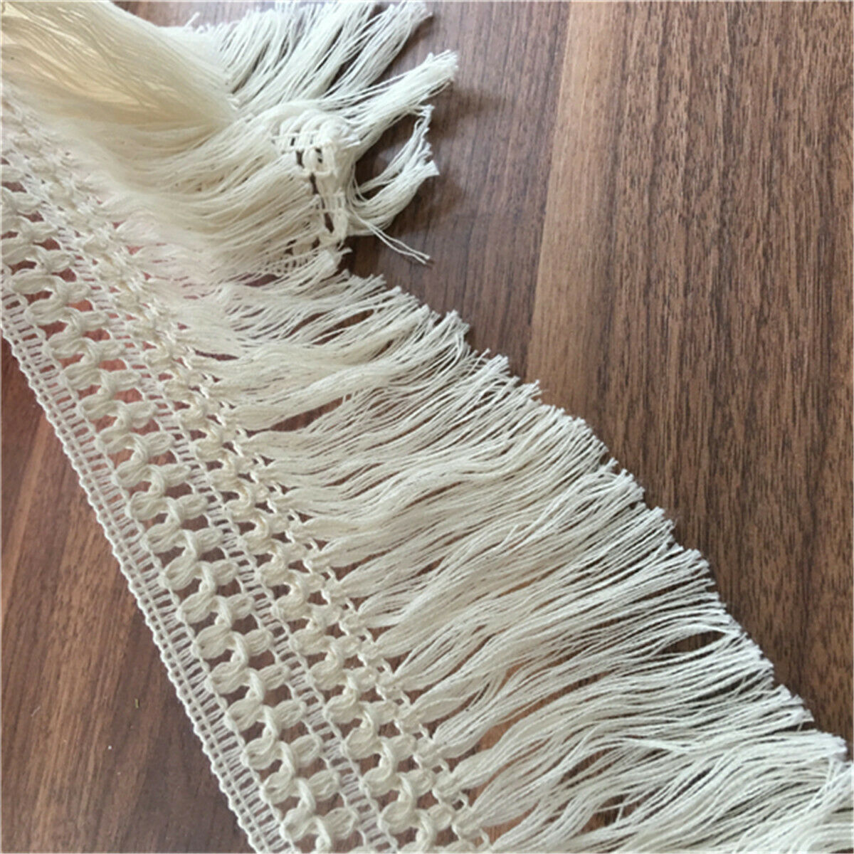 1 Yard Retro Fringe Tassel Cotton Lace Ribbon Trim Fabric Applique Sewing Craft