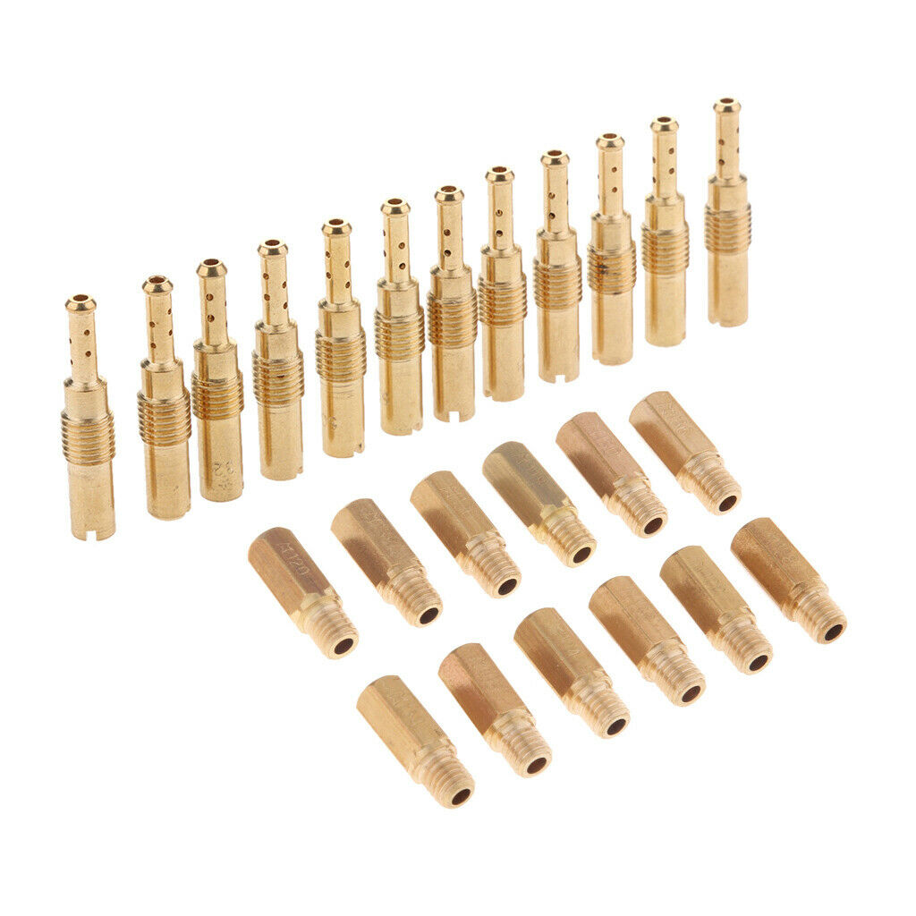 24pcs Carburetor Main Jets w/ Slow Pilot Jet Kit Set for    OKO KOSO PE PWK Carb