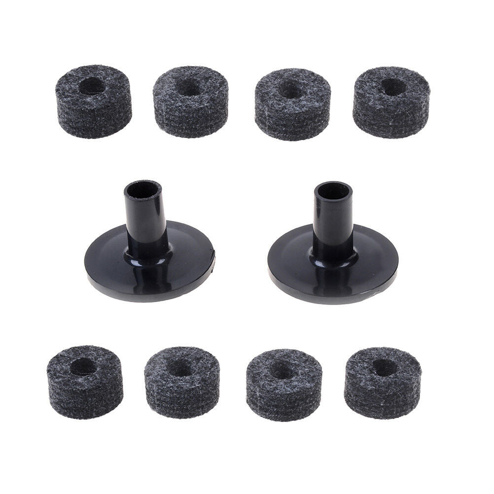 8PCS 25mm felt washer + 2PCS cymbal sleeves replacement for shelf drum ki.l8