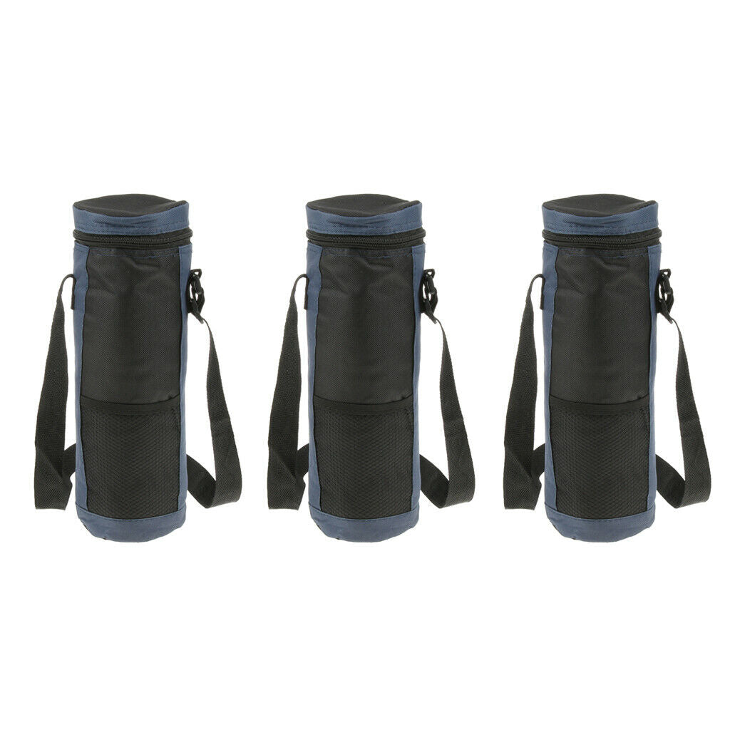 3 Pieces Portable Insulated Bottle Carrier Camping Hiking Travel Cooler 2L