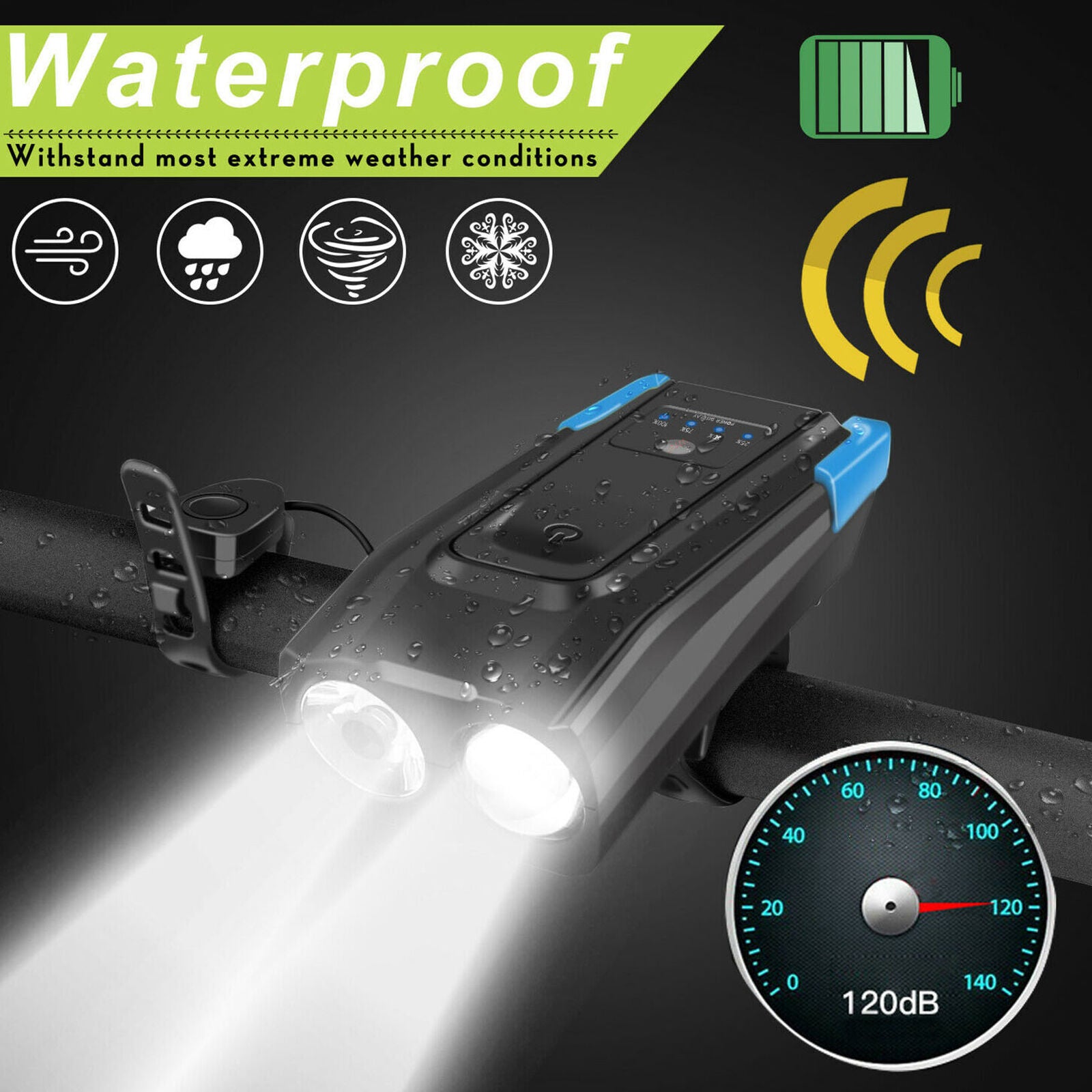 USB Rechargeable LED Bike Headlight Cycling Bicycle Front Light