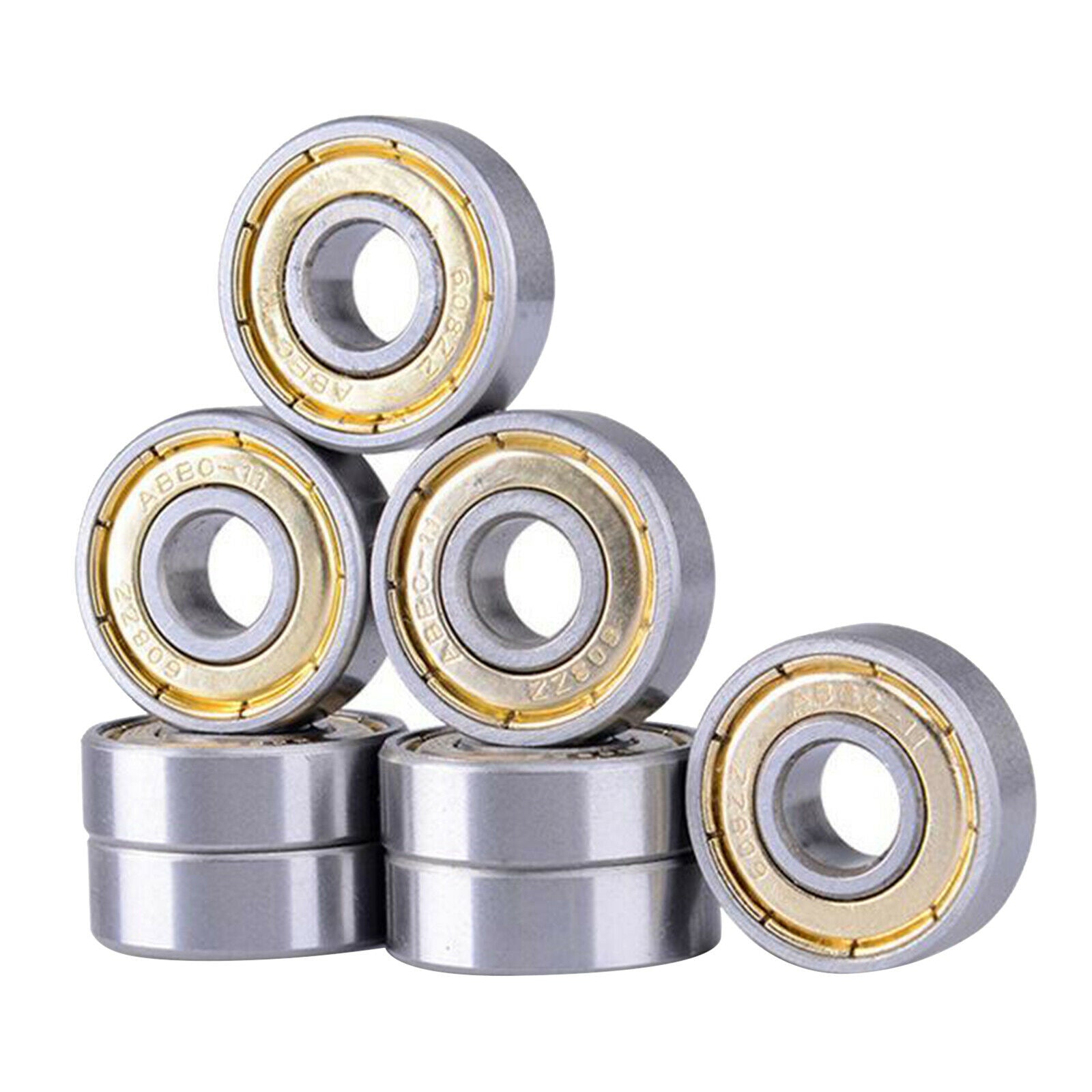 10x Double Armored Skateboard Bearing Skates Roller Wheel Components