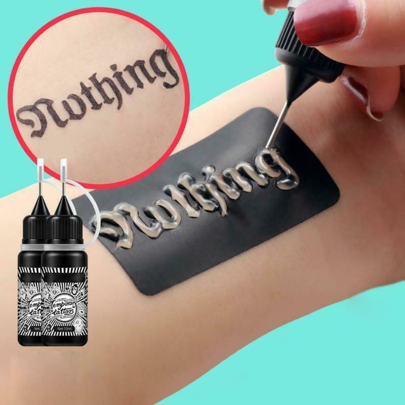 Temporary Tattoos Kit Semi Permanent Freehand Ink Stencils Set DIY Art Painting