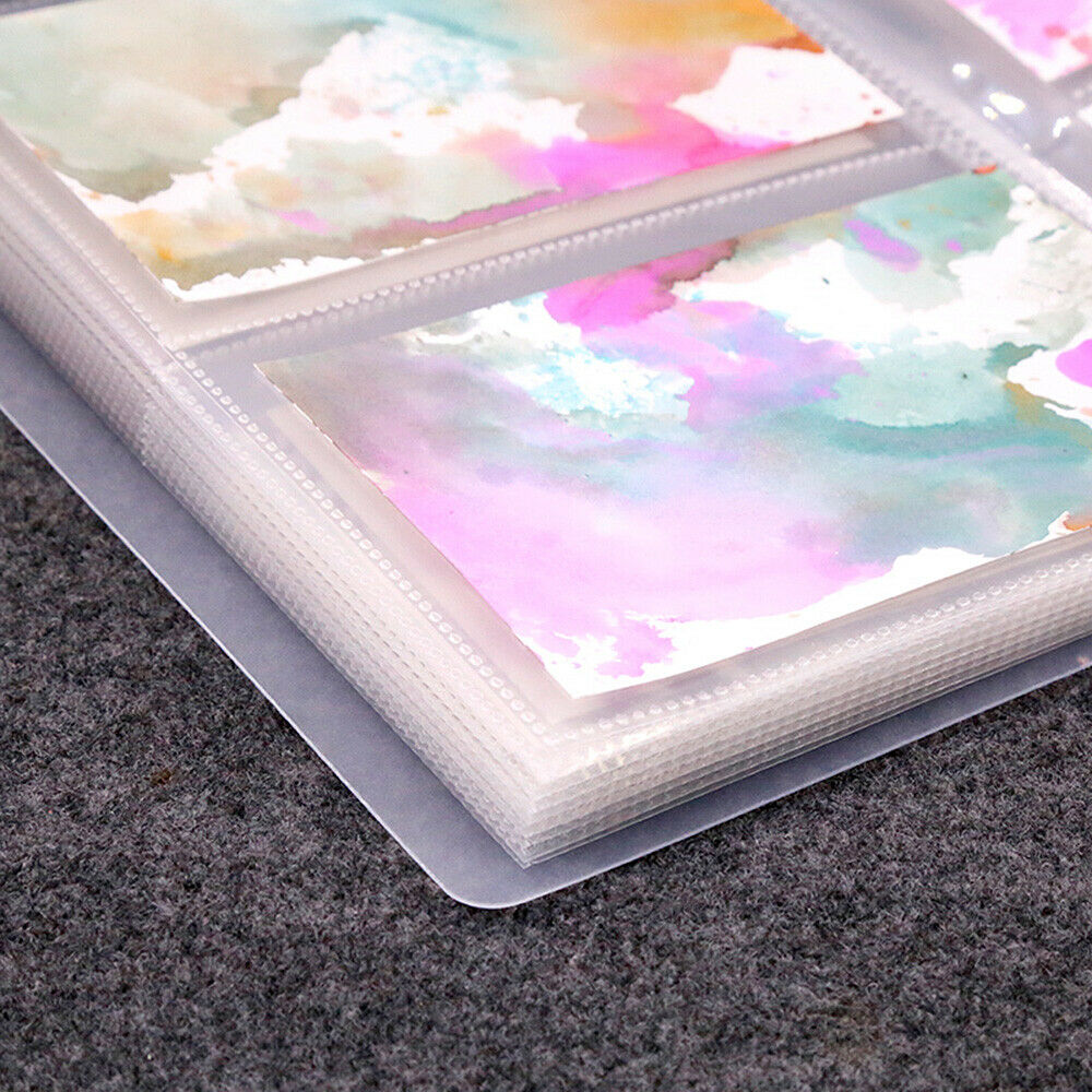 Plastic Postcard Paper Storage Folders Photo Album Sleeve Organizer Protector