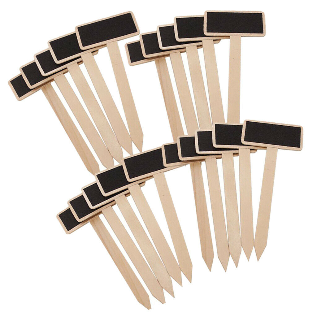 20x Mini Wood Blackboard Blackboard Memo Note for Herbs Flowers Vegetables