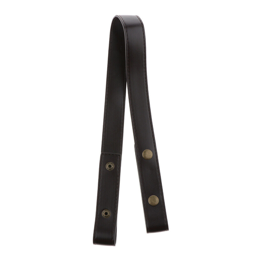 2pcs Leather Purse Strap Metal Snap Button Bag Accessories Strap DIY 23.62"