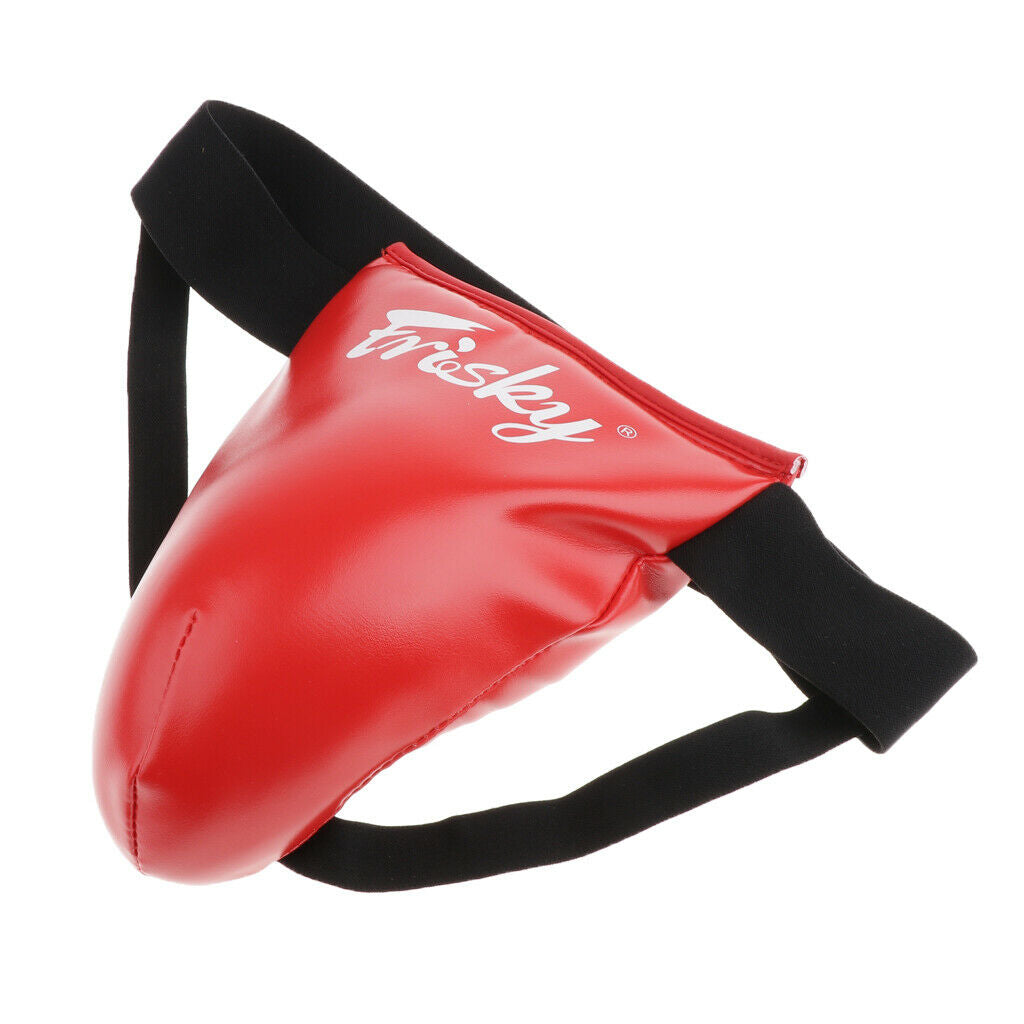 Muay Thai Groin and Abdominal Boxing Protector Protective Gear S Red