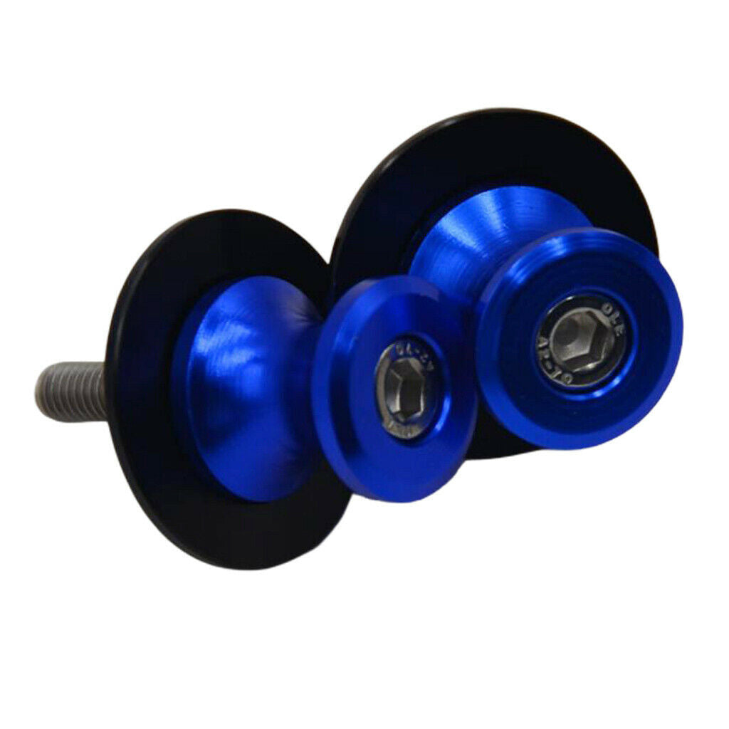 2x 6mm CNC Swingarm Swing Arm Spools Stand Bobbins Screws For Motorcycle