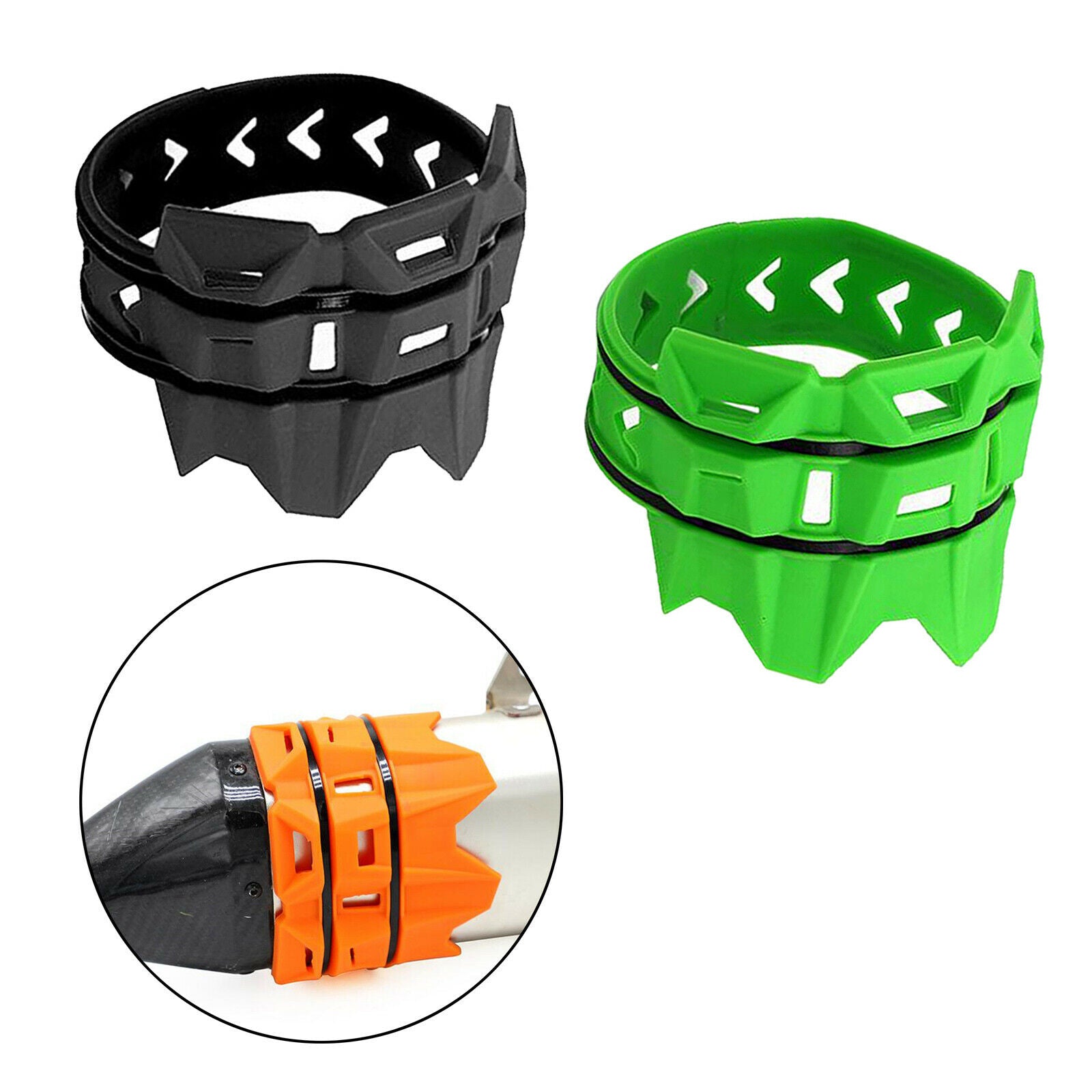 2pcs  Motorcycle Exhaust Muffler Protector Heat-resistant f/ Dirt Bike