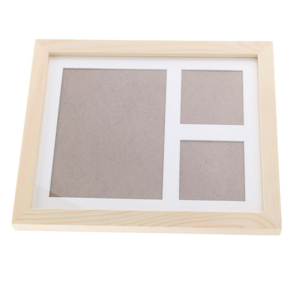 Baby Handprint Footprint Pictures Keepsake Photo Frame-Crude Wood Red